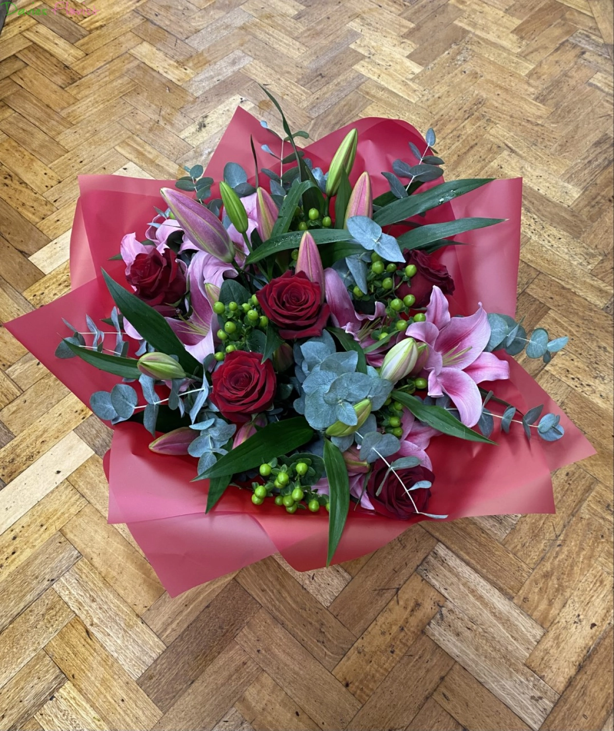 Rose and Lily Berry Handtied