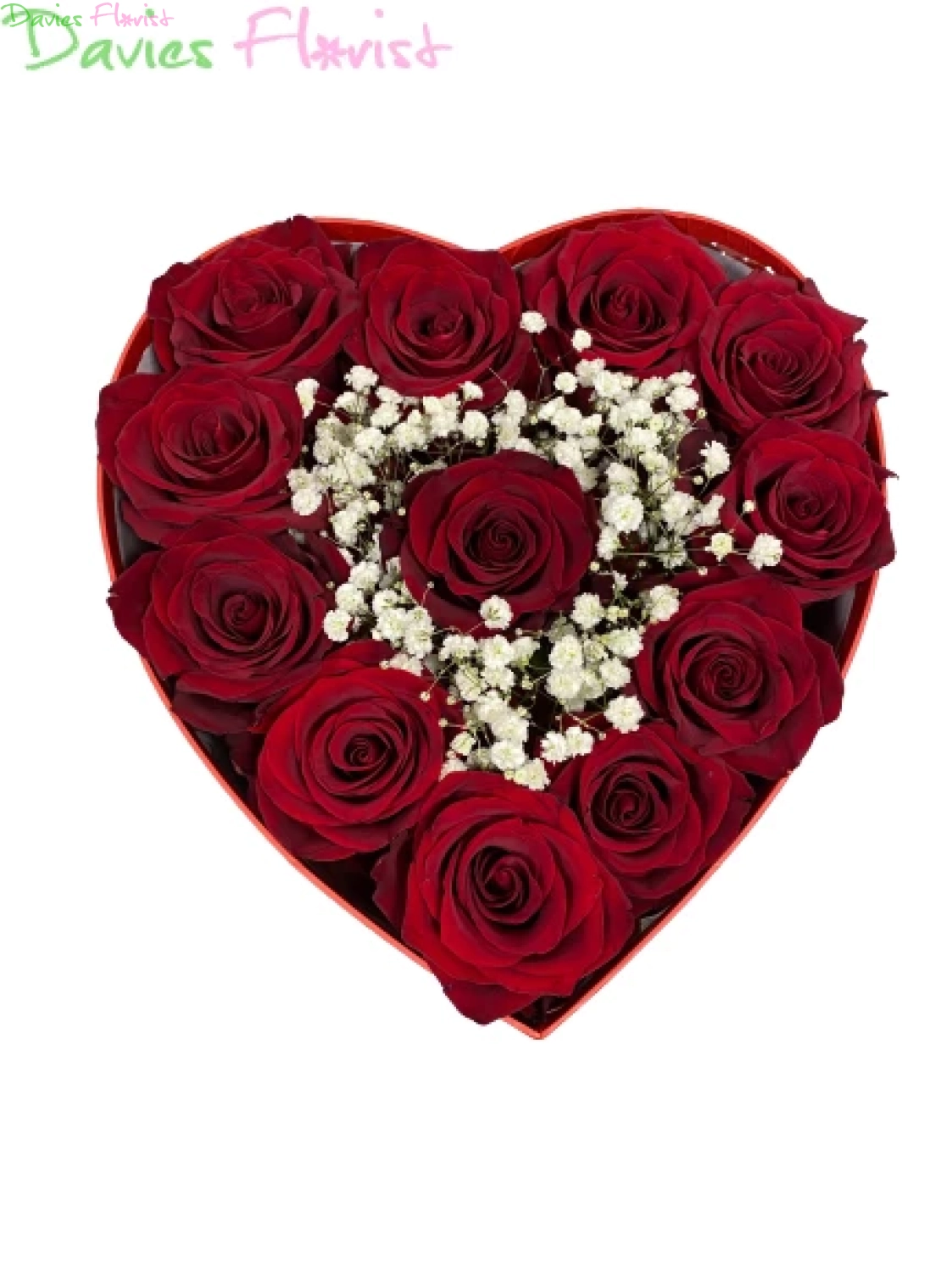 Best Red Rose and gyp Large Heart Box