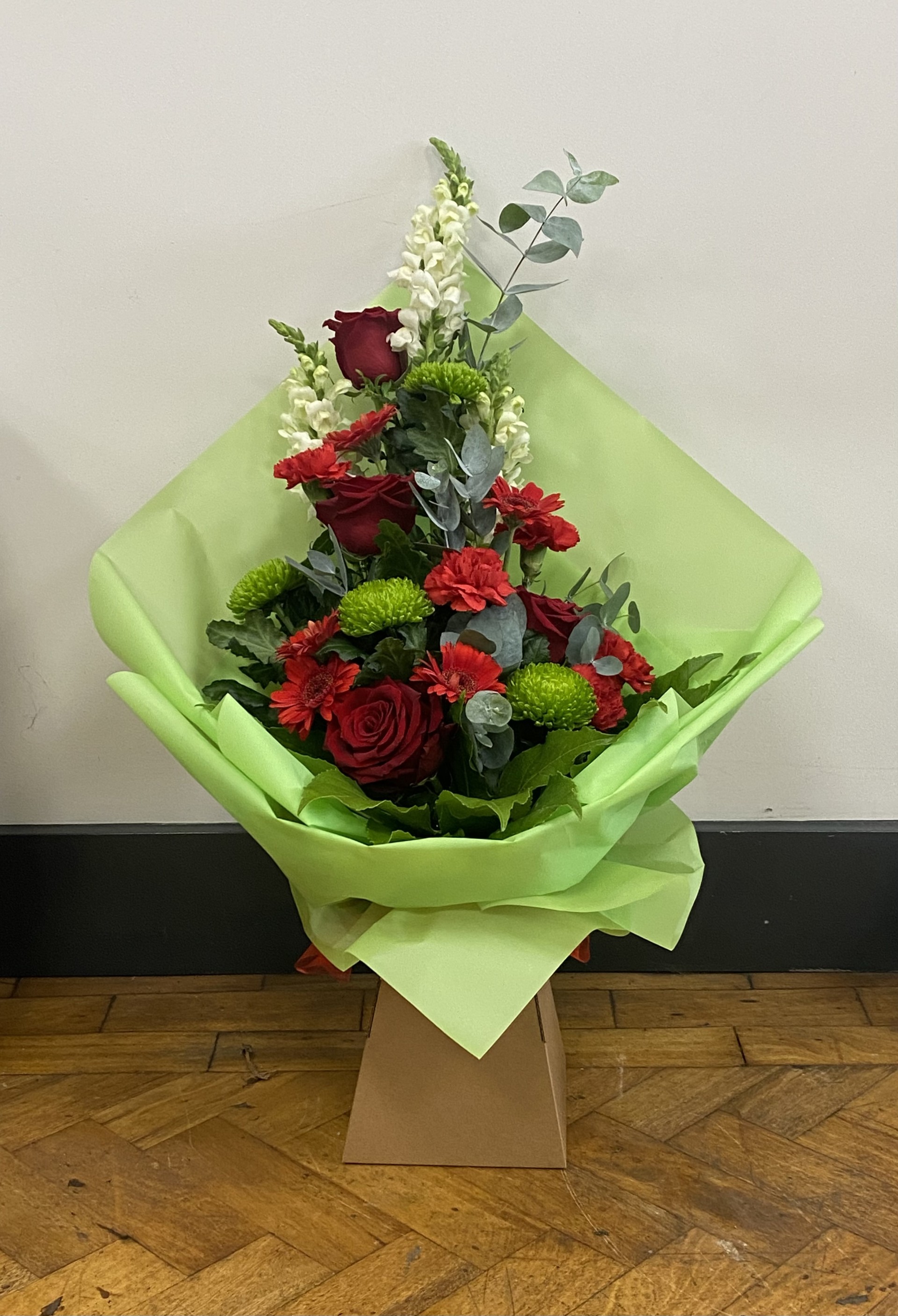 Green and Red Modern Hand Tied