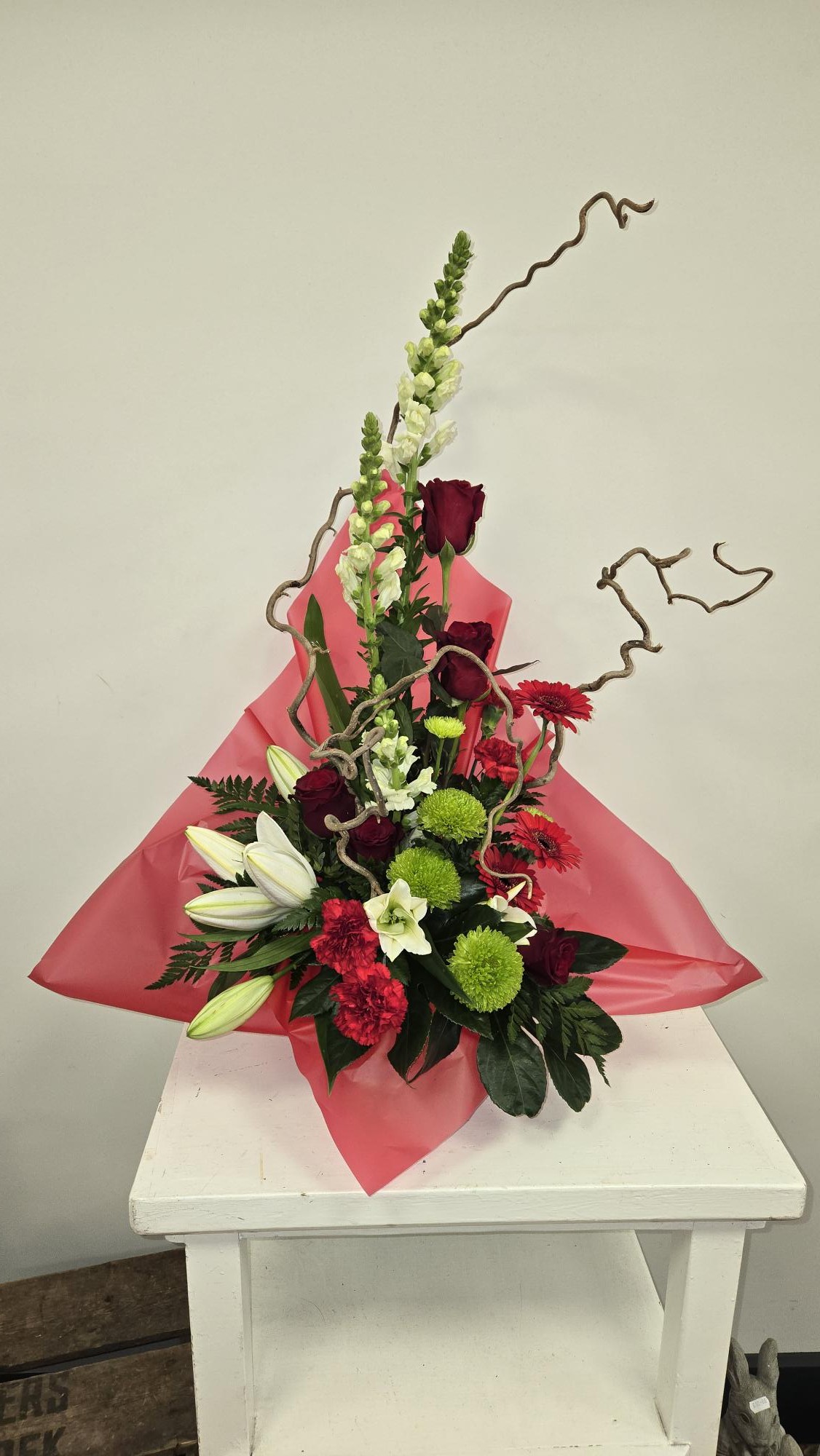 Green and Red Modern Arrangement